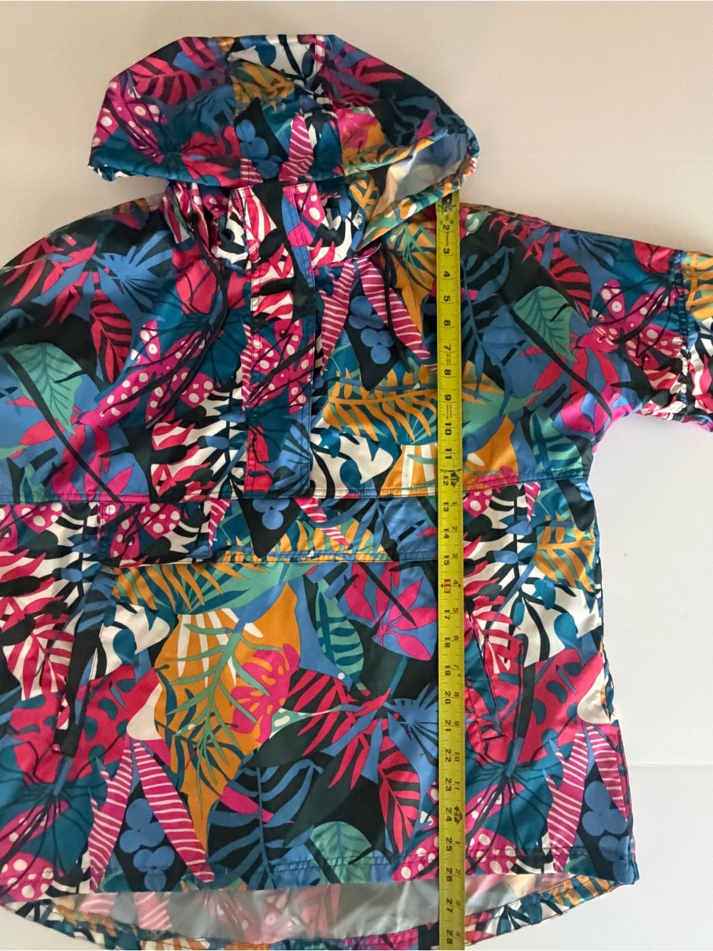 Lauren James Multicolor Tropical Print Hooded Raincoat - Picture 6 of 6